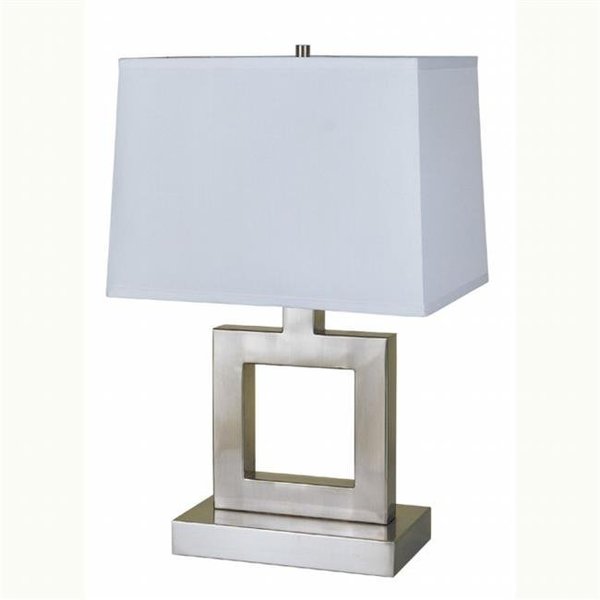 Ore International Ore International 8137S 22   Square Table Lamp - Satin Nickel 8137S